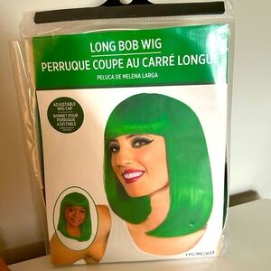 Green Long Bob Wig